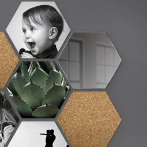 Hexagon Fotocollage Muurdecoratie