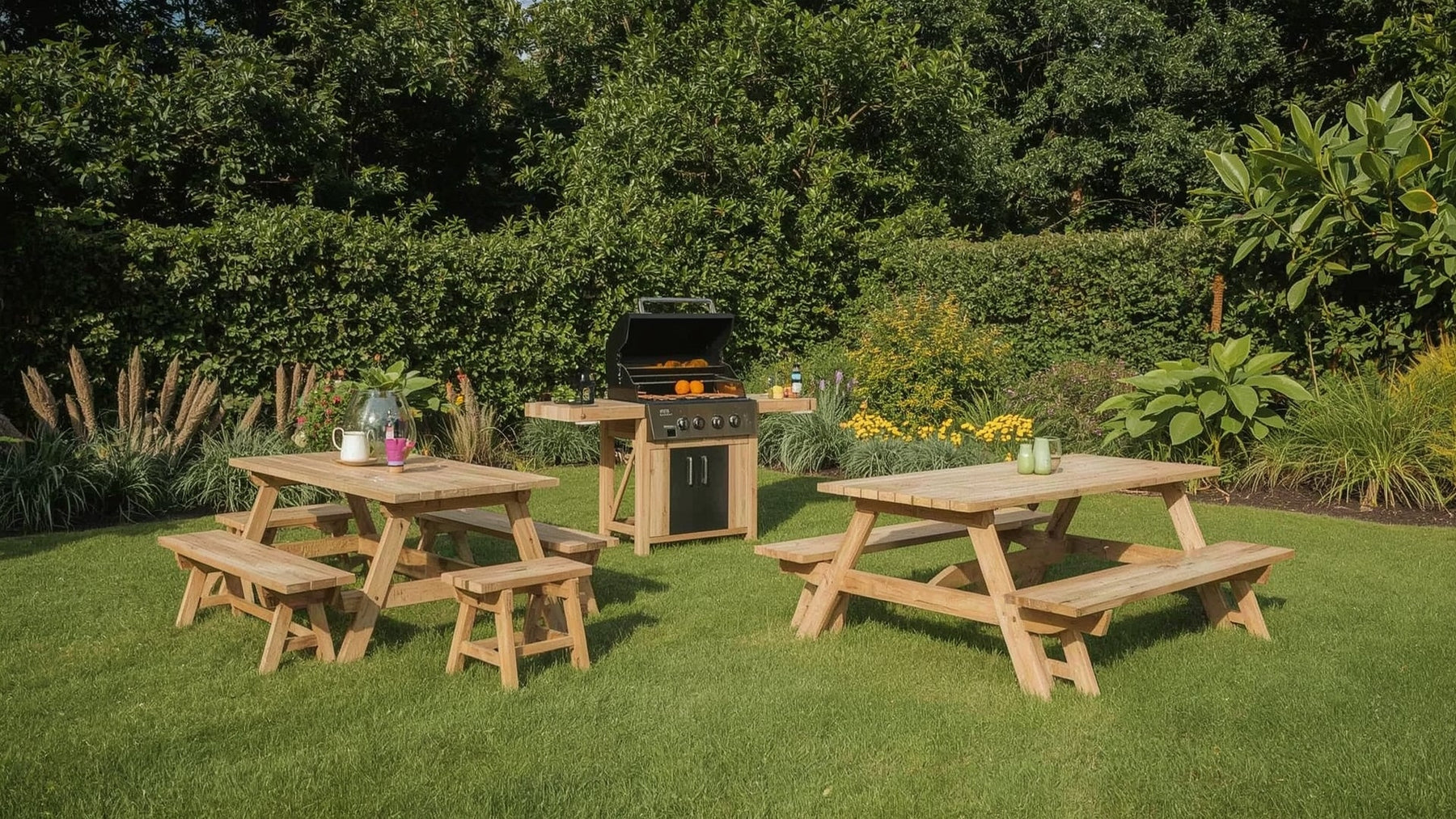 bbq set voor tuin