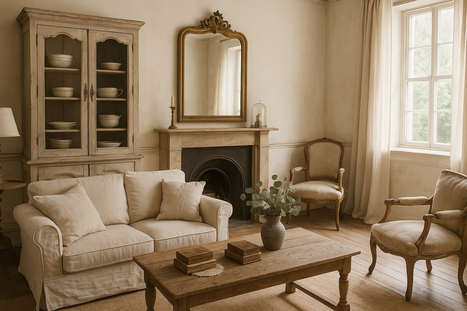 brocante inrichting woonkamer