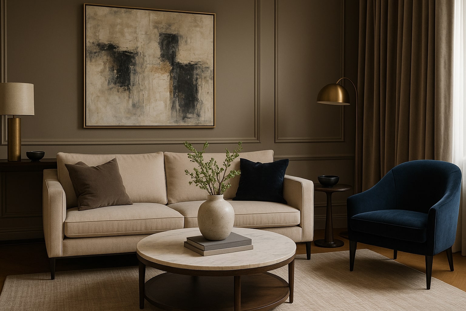 chique inrichting woonkamer