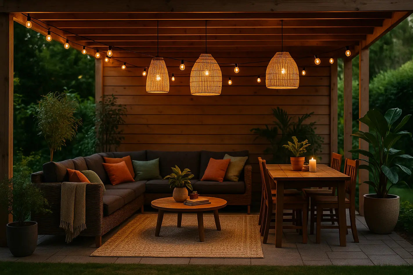 gezellig ingerichte overkapping