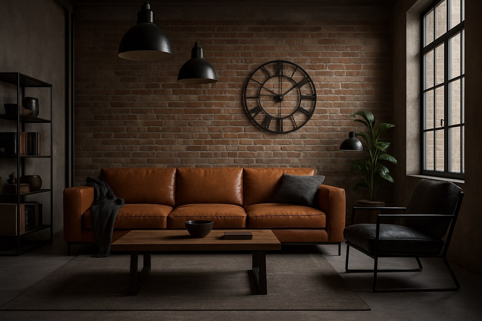 industrieel inrichting woonkamer