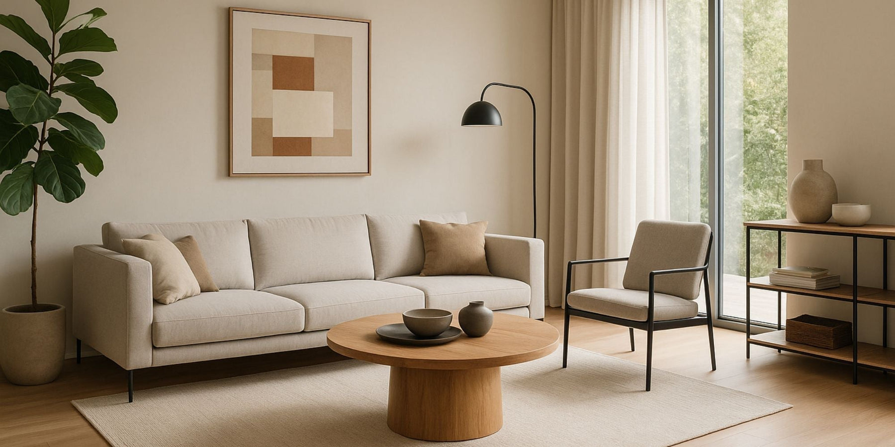 inrichting moderne woonkamer