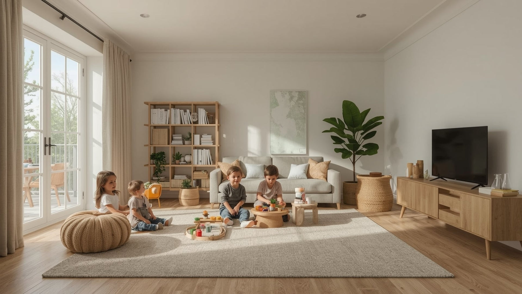 kinderhoek in woonkamer