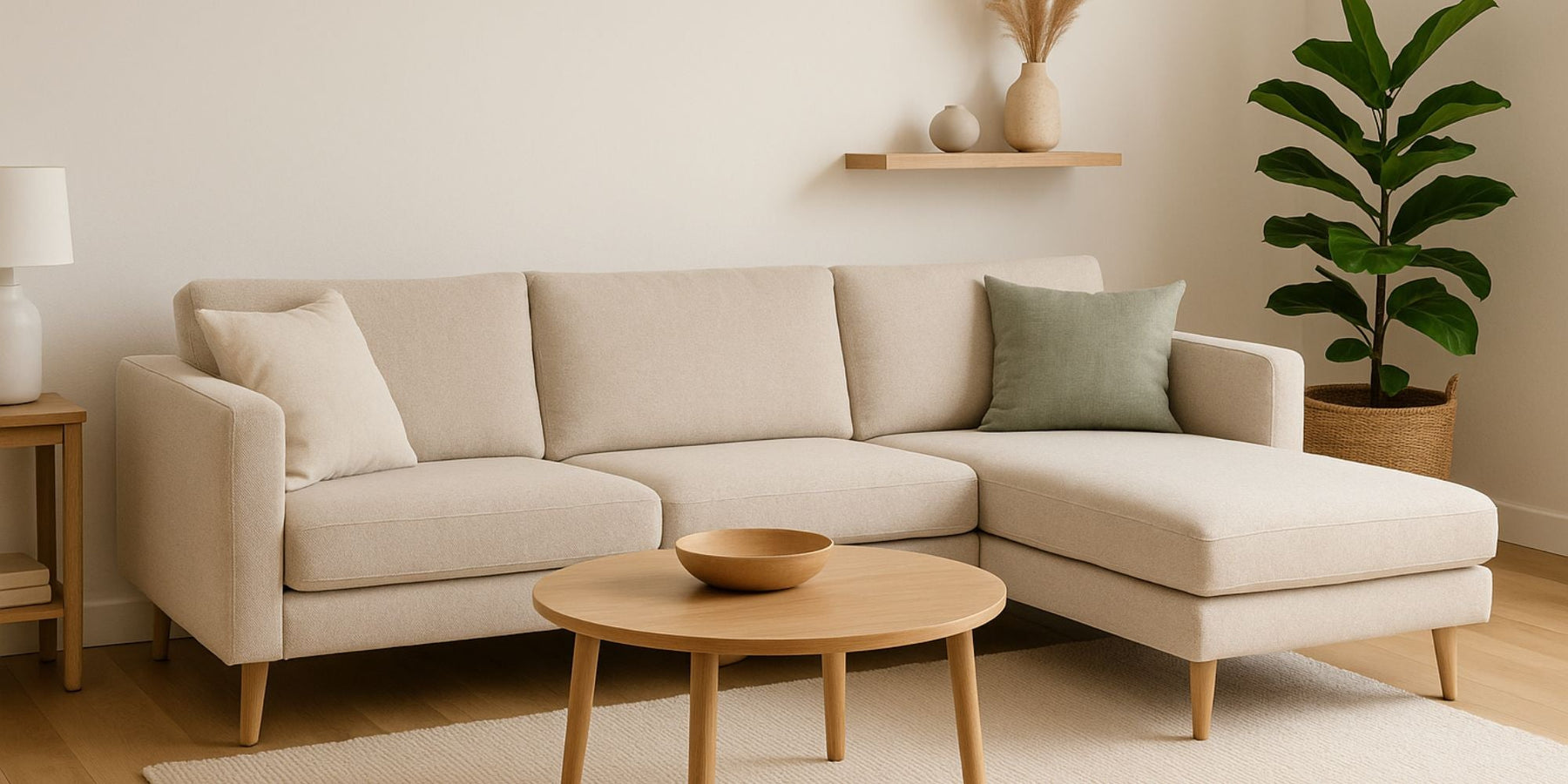 kleine woonkamer inrichten met hoekbank
