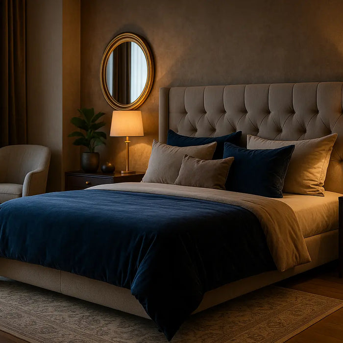 luxe ingerichte slaapkamer