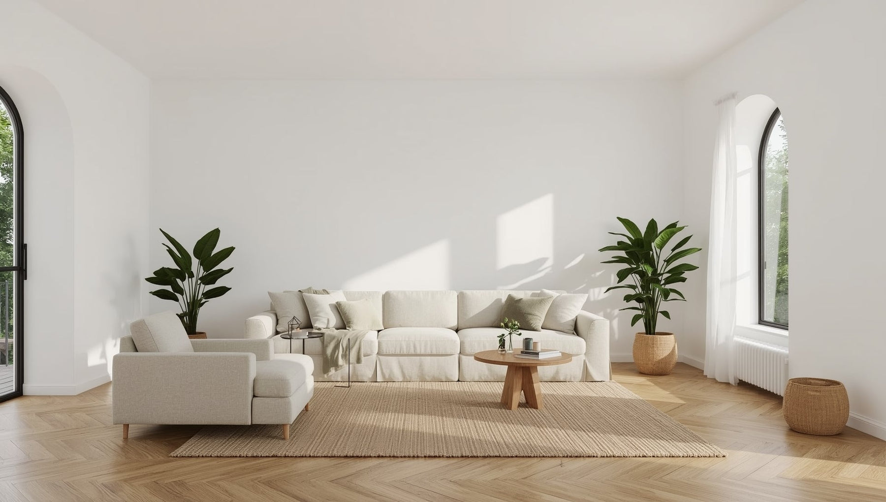 naturel inrichting woonkamer