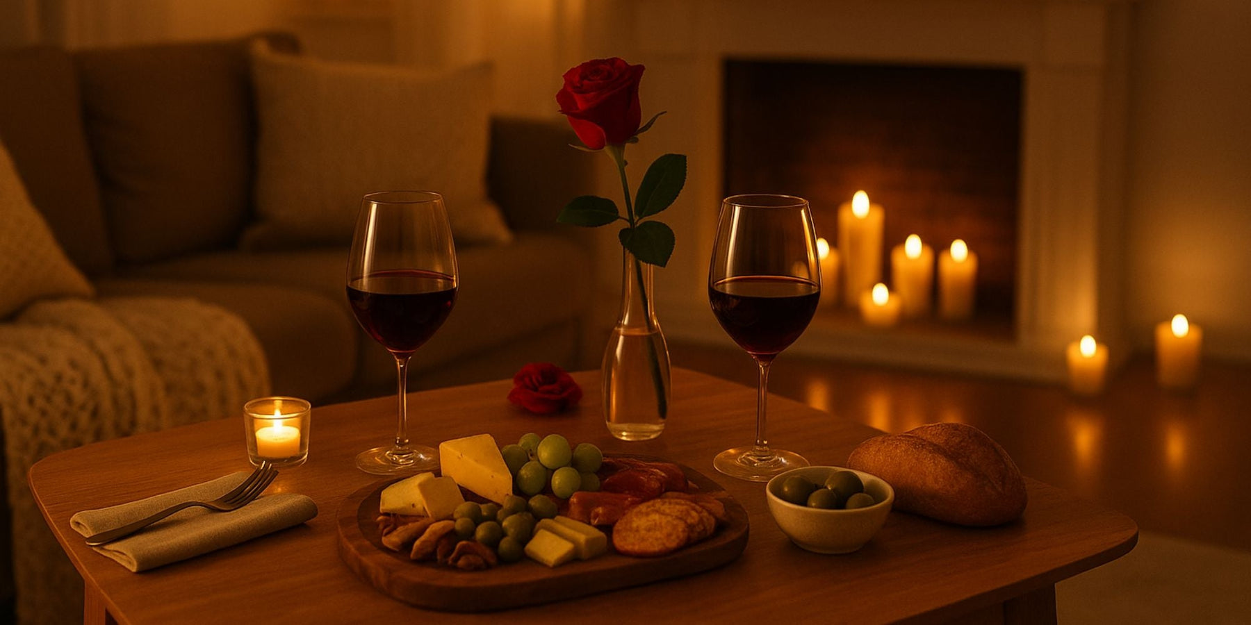 romantische avond thuis