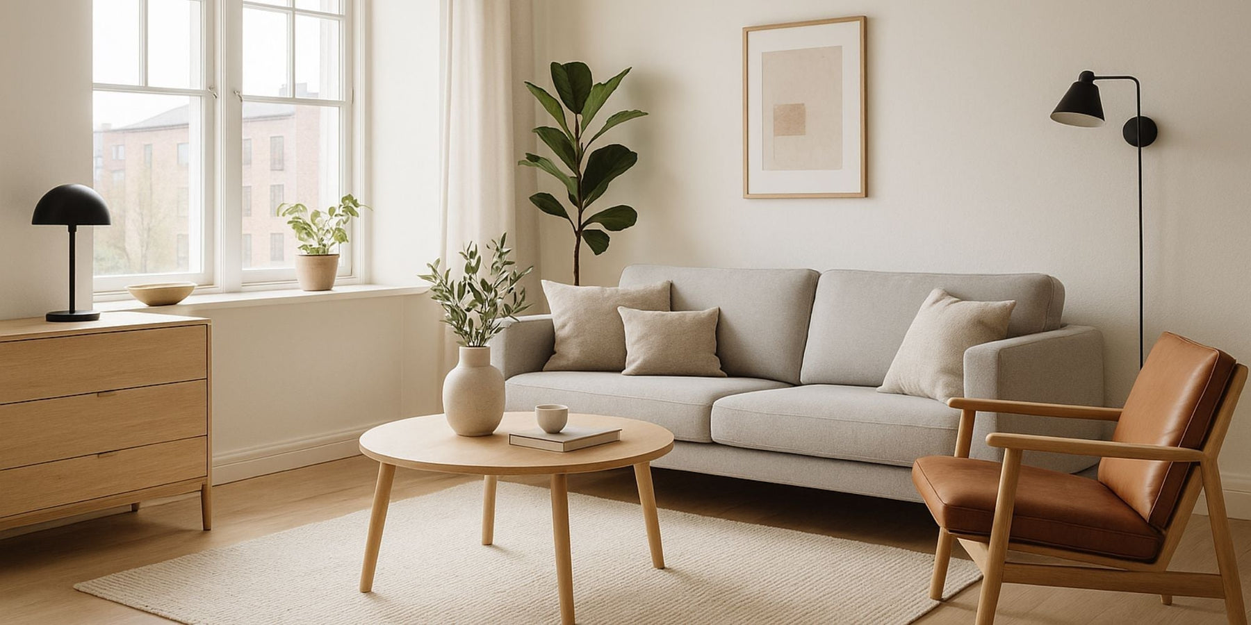 scandinavische inrichting woonkamer