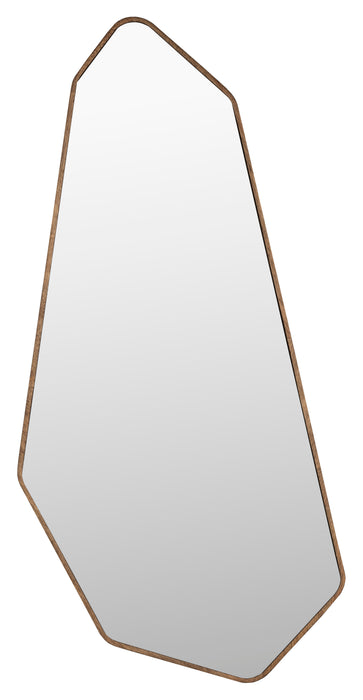 Dutchbone Organische Spiegel Basil Rubberhout, 90 x 40cm - Bruin - Japandi