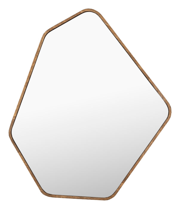 Dutchbone Organische Spiegel Bryn Rubberhout, 50 x 42cm - Bruin - Japandi