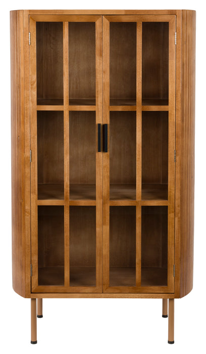ZILT Vitrinekast Marlinda Rubberhout, 140 x 80cm