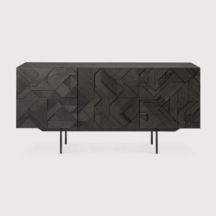 Ethnicraft Dressoir Graphic Gevernist Teakhout - Zwart
