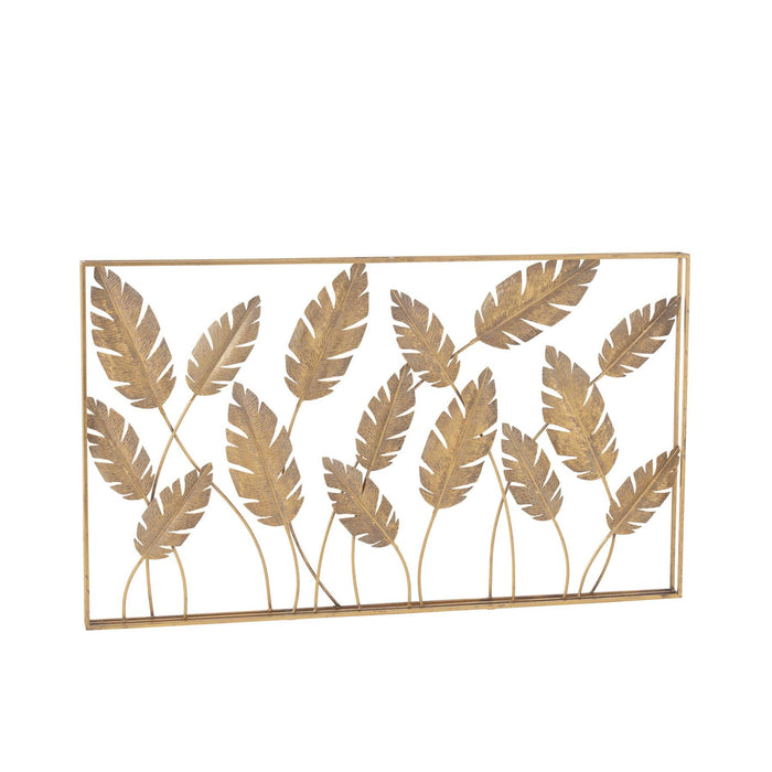 J-Line wanddecoratie bladeren - metaal - goud - ThatLyfeStyle