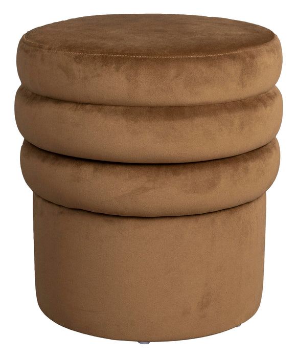 Dutchbone Hocker Aditi Velvet - Bruin