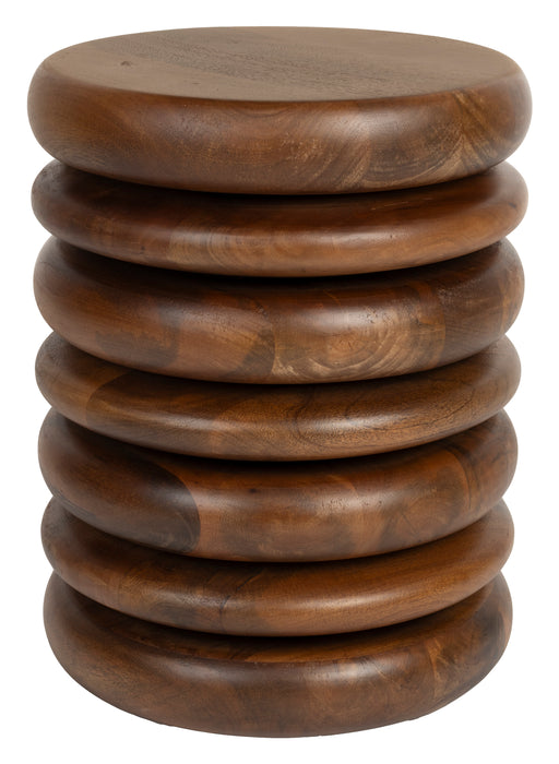 Zuiver Krukje/Bijzettafel Disc Mangohout, 35cm - Bruin