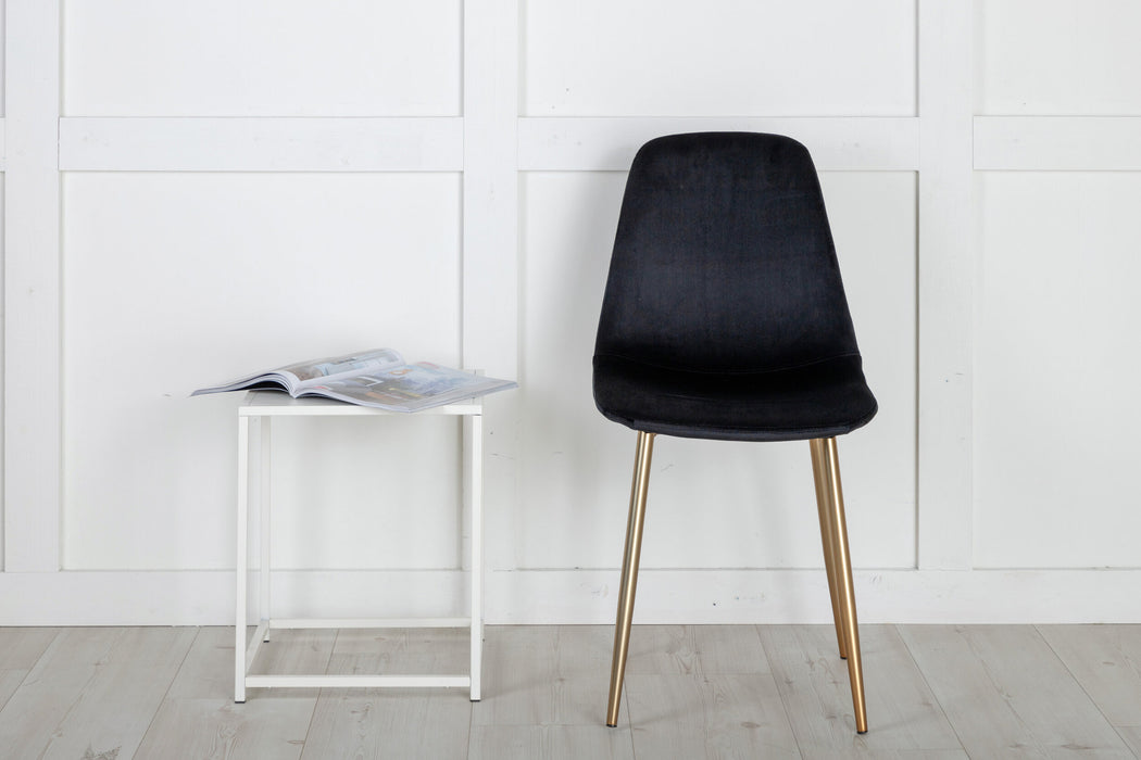 Nohr Eetkamerstoel Austina Velvet, Met messing onderstel