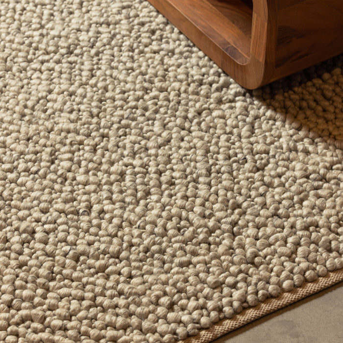 WOOOD Vloerkleed Veld Wol, 160 x 230cm - Naturel