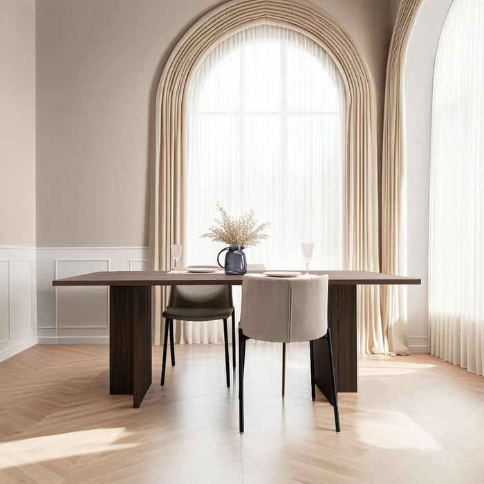 Stalux Eettafel Clay 200 x 90cm - notenhout
