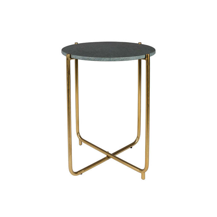 ZILT Bijzettafel Annelise, Marmer, 44,5x54cm - Groen - Rond