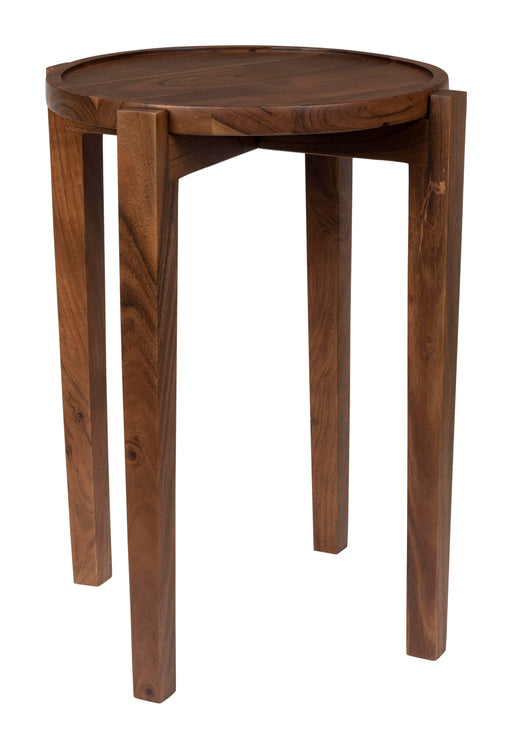 Dutchbone Bijzettafel Shane Acaciahout, 40cm - Bruin - Rond