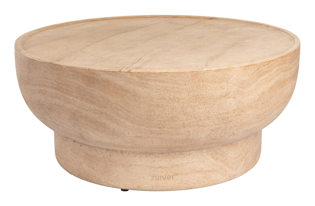 Zuiver Ronde Salontafel Noble Travertinlook, 80cm - Beige