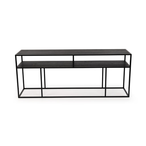 Stalux Side-table Teun - zwart / zwart eiken