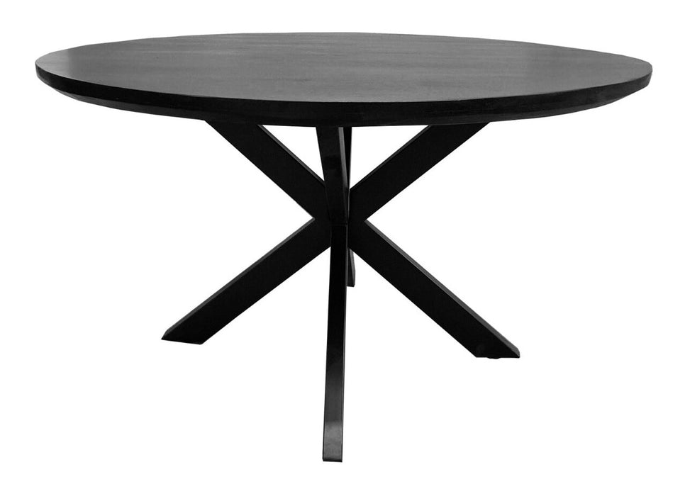 Livingfurn Ronde Eettafel Jesper Mangohout - Zwart