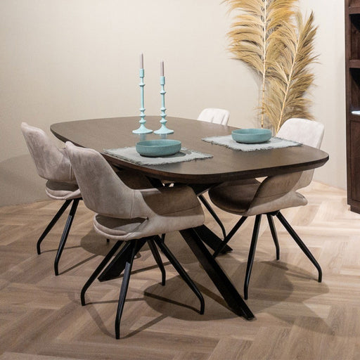 Livingfurn Deens Ovale Eettafel Jesper Mangohout - donkerbruin - Ovaal