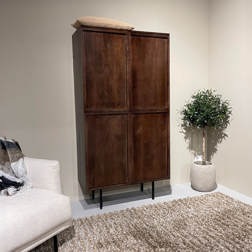 Livingfurn Opbergkast Elan Brown Mangohout, 170 x 90cm - Bruin