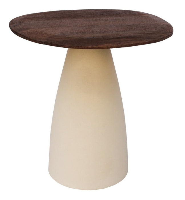 Brix Organische Salontafel Marron met houten blad, 50 cm - Bruin