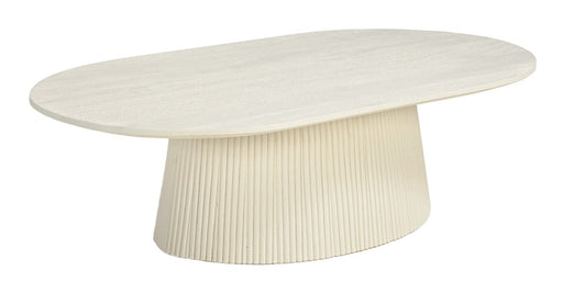 Livingfurn Ovale Salontafel Patrice Mangohout, 120 x 70cm - Ivoor