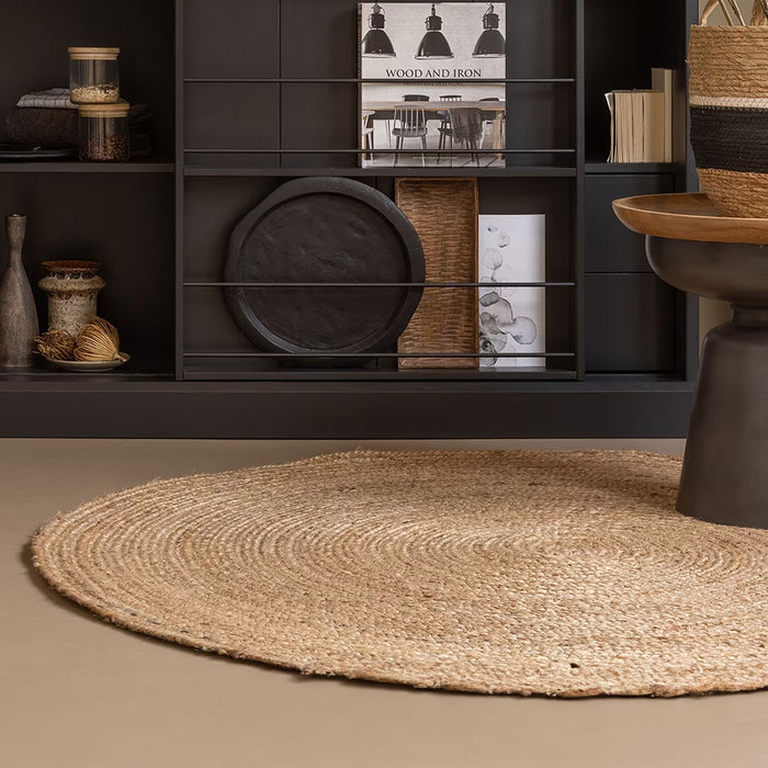 WOOOD Rond Vloerkleed Ross 150cm - Naturel