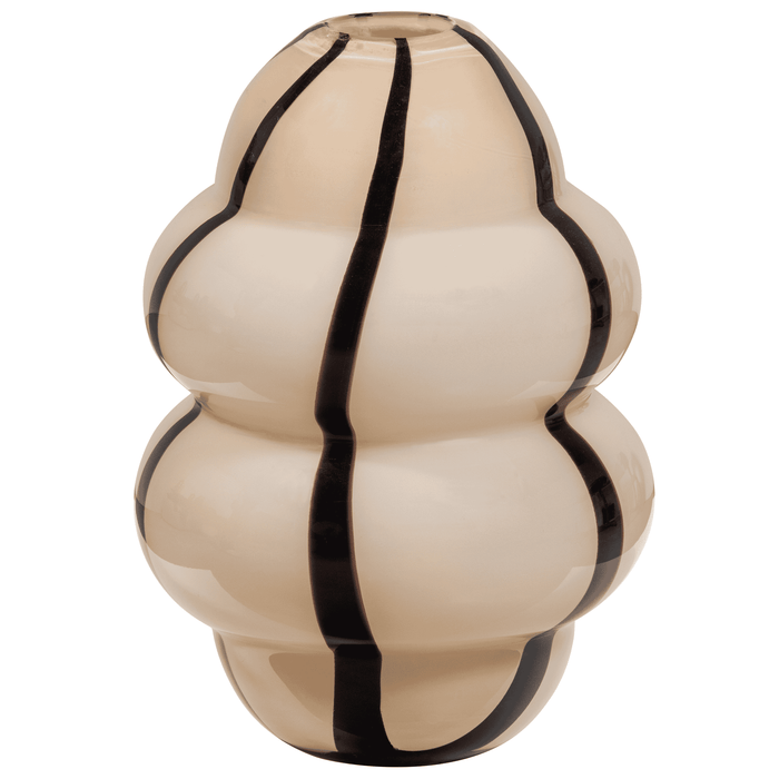 WOOOD Vaas Kency Glas, 32cm - Naturel