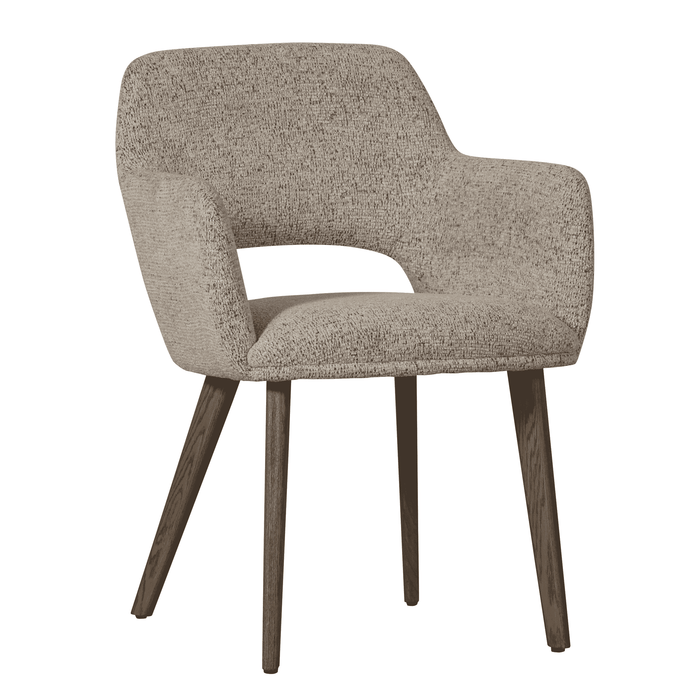 WOOOD Eetkamerstoel Murat Naturel onderstel, Chenille