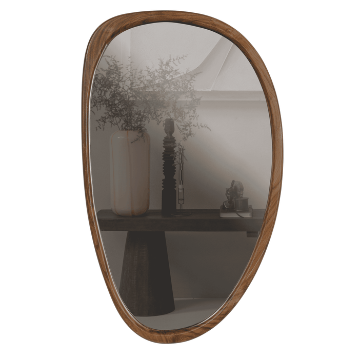 WOOOD Organische Spiegel Leif MDF, 64 x 38cm - Naturel - Japandi