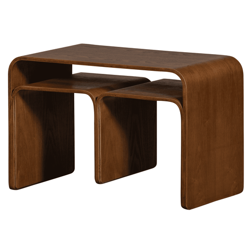 WOOOD Bijzettafel Frey 60 x 32cm - Walnoot