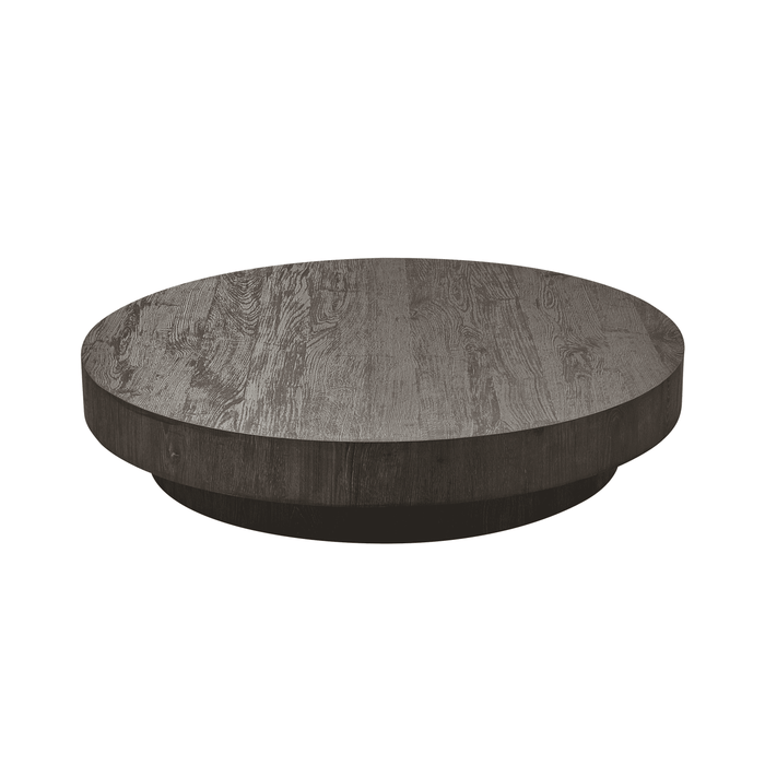 vtwonen Ronde Salontafel Shield Too MDF, 100cm - Donkerbruin - Japandi