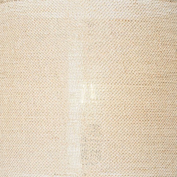 Landelijke vloerlamp hout met linnen kap naturel 32 cm - Mels - ThatLyfeStyle