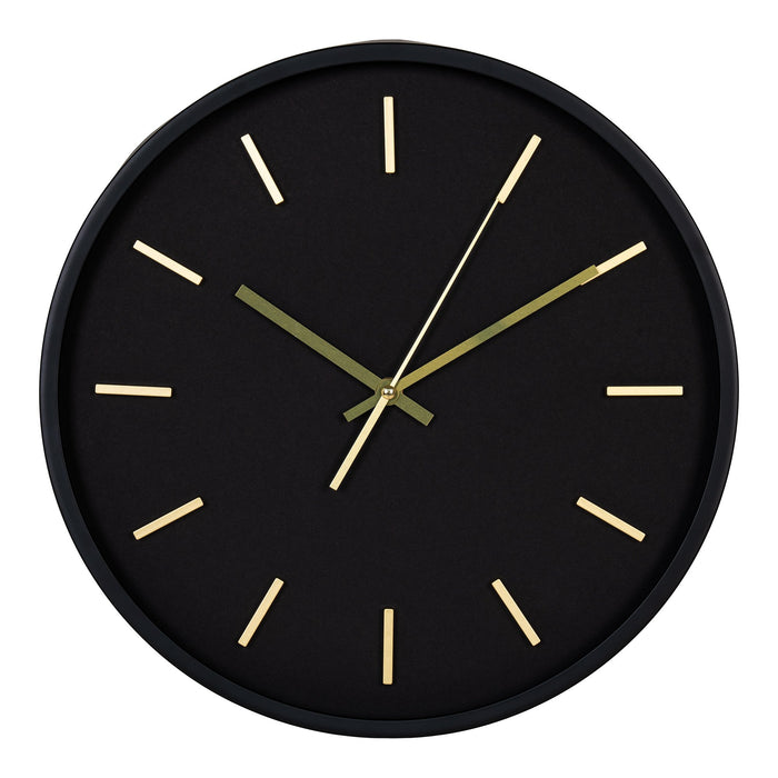 QUVIO Wandklok zwart Kensington - ø35 cm - Zwart