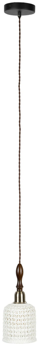 Dutchbone Hanglamp Poppy Keramiek, 13cm - Wit