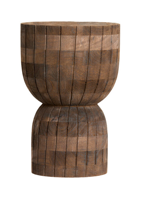 Light & Living Kruk/Bijzettafel Dimaro Mangohout, 28cm - Bruin - Rond