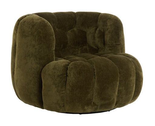 Light & Living Fauteuil Amara Velvet - Olijfgroen