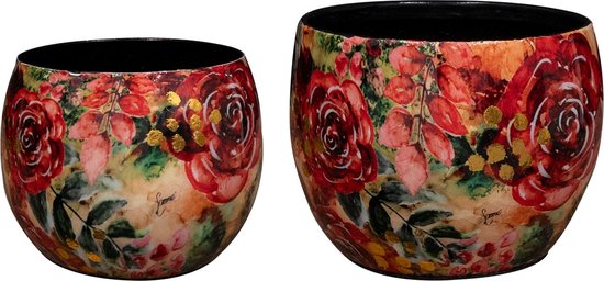 TS Collection - Pot Rose rouge - set van 2 - ThatLyfeStyle