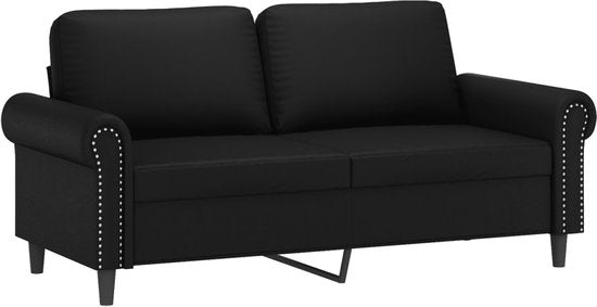 vidaXL - Tweezitsbank - 140 - cm - kunstleer - zwart - ThatLyfeStyle