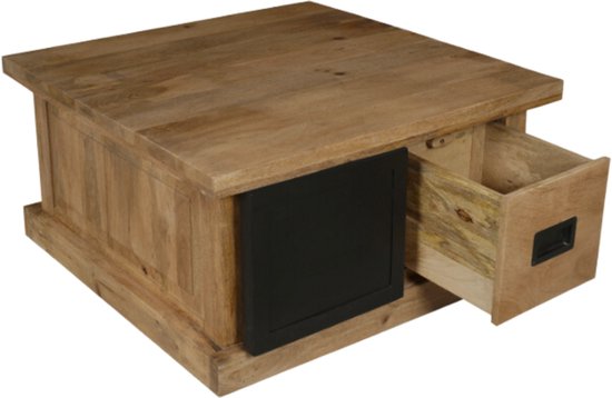 Meubels4nu - Salontafel Boaz - 80x80cm - Vierkant - Mangohout - ThatLyfeStyle