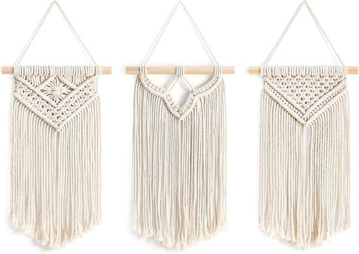 Macramé Wandkleed Handgemaakt – Set van 3 Bohemian Muurdecoratie - ThatLyfeStyle