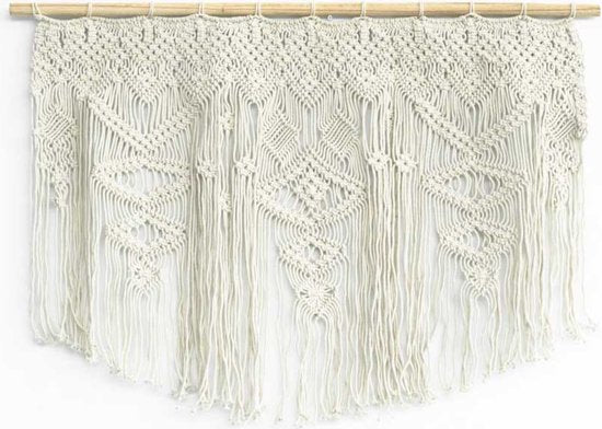 Handgeknoopte macramé wandkleed - Bali Stijl - 150x100 - ThatLyfeStyle