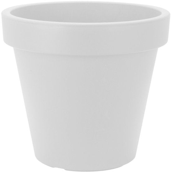 Pro Garden Plantenpot/bloempot - kunststof - wit - D60 x H55 - ThatLyfeStyle