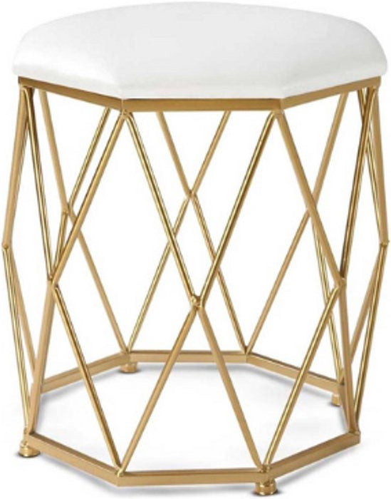 Luxaliving Poef -Goud/beige - Kaptafel Kruk-make up - ThatLyfeStyle